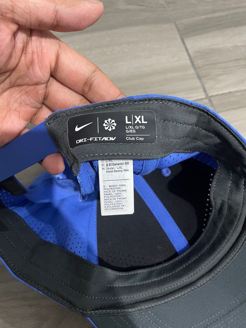 Nike dri-fit cap blue (Category: Caps & Hats) located in Manila. Submitted by _jerome (Listing ID 1397517429, Image 2). Description: Nike dri-fit cap blue Used it once Rfs: wrong size.