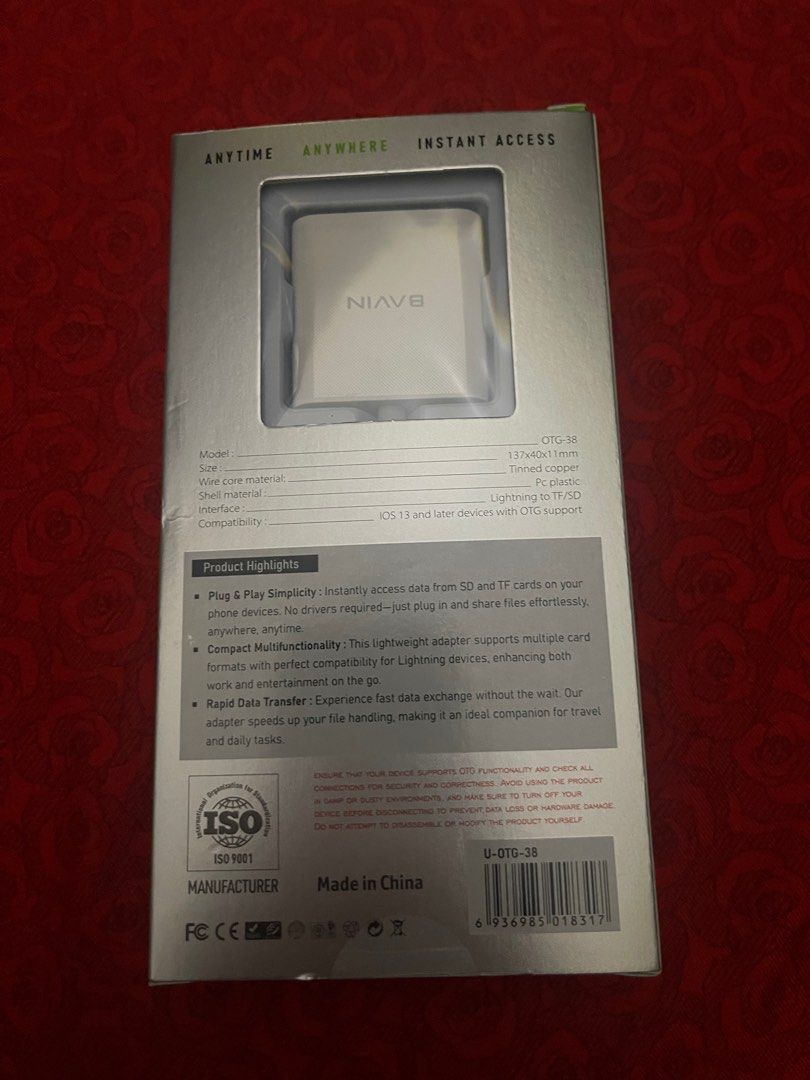 ORIGINAL BAVIN 2 IN 1 OTG ADAPTER (Category: Cables & Adaptors) located in Taguig. Submitted by dlythrift (Listing ID 1397509328, Image 2). Description: - I only tried if it works on my memory stick pro duo but it doesn’t:((( - bought it yesterday can do same day delivery or jnt! .