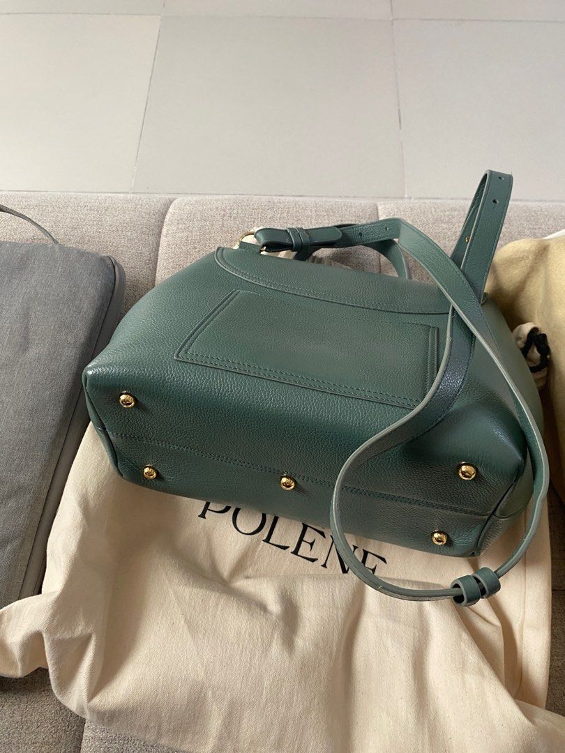 Polène Numéro Sept Handbag (Category: Luxury Bags & Wallets) located in Quezon City. Submitted by secondstreeet (Listing ID 1397454965, Image 1). Description: - Polène Numéro Sept handbag - Stunning teal color - Features a top handle and detachable shoulder strap - Comes with a dust bag - Elegant flap closure - Luxurious gold-toned hardware - Structured design - Spacious interior Polene Bag 29,000 Barely used.