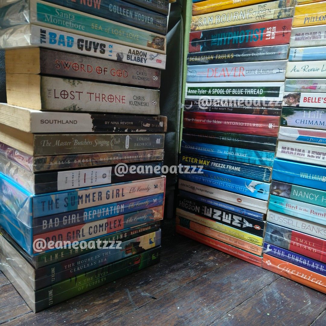 Random Booktok & Booktube Books (Category: Storybooks) located in Manila. Submitted by eaneoatzzz (Listing ID 1397522343, Image 3). Description: - all are authentic and completely clean RFS: for meds, open to same day delivery :'3 - I have not yet decided on the prices as i have too many books, so don't be afraid to message me to ask! 🍯 I'll send more pics / clip upon request 🍯 Kindly pm me for inquiry.