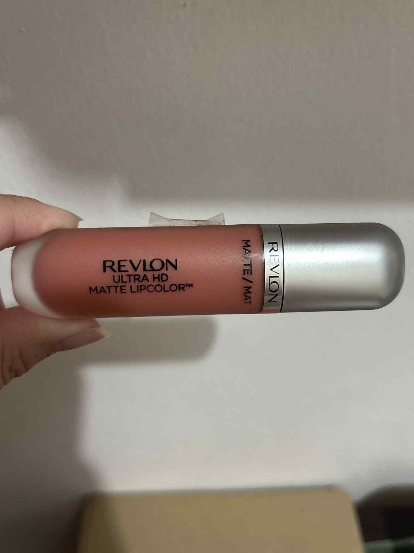 Revlon Ultra HD Matte Lipcolor (Category: Makeup) located in Pasay City. Submitted by declutteringbygale (Listing ID 1397510988, Image 2). Description: - Revlon Ultra HD Matte Lipcolor - Pinkish nude shade - With free lipstick and paper bag.