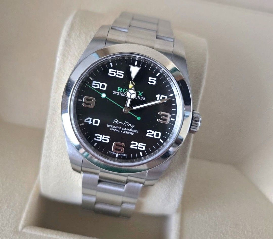 Rolex Airking 116900 40mm (Category: Luxury Watches) located in Mandaluyong City. Submitted by 88nac (Listing ID 1397493686, Image 1). Description: For sale: Rolex Airking 116900 40mm Full set 9.8/10 condition 2016 PM for inquiries.