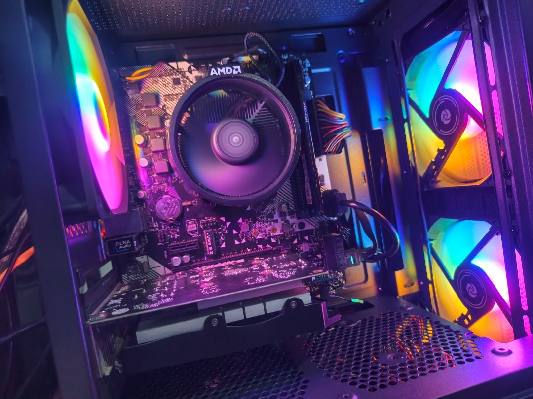 Ryzen 3 system unit (Category: Desktops) located in Las Pinas. Submitted by mikko.gomez (Listing ID 1397536918, Image 2). Description: For sale system unit only. Specs: AMD Ryzen 3 3100 CPU Asrock a320m-hdv motherboard 8GB DDR4 HyperX RAM Samsung 128GB SSD RX 550 GPU Aerocool 500W True Rated Power Supply Inplay Meta A200 Case 3x RGB Led Fan Newly Formatted Win11 Ghost Spectre MS. Office 2019 Licensed Installed NO ISSUES TEST TO SAWA UPON PICKUP 1
