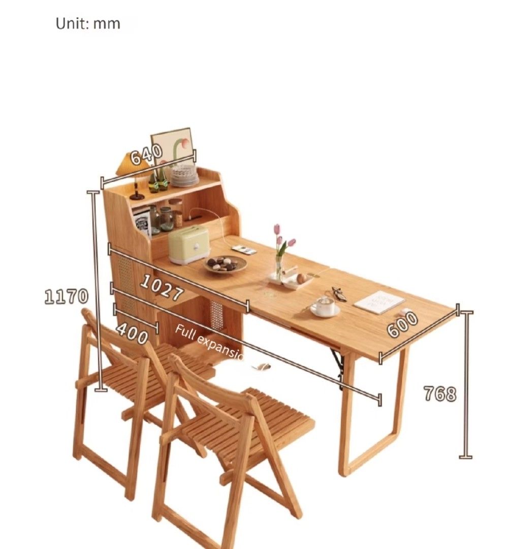 Solid Wood Foldable Table (Category: Tables & Sets) located in Singapore. Submitted by dragontines (Listing ID 1397477170, Image 2). Description: Bought this for $600 but hardly used. Its in a great condition. Comes with 2 chairs that fold and keep away inside. The wood is solid so you will need 2 people of 1 super strong person to transport. I can arrange doorstep delivery to any location in Singapore for $50. Slightly negotiable but understand 