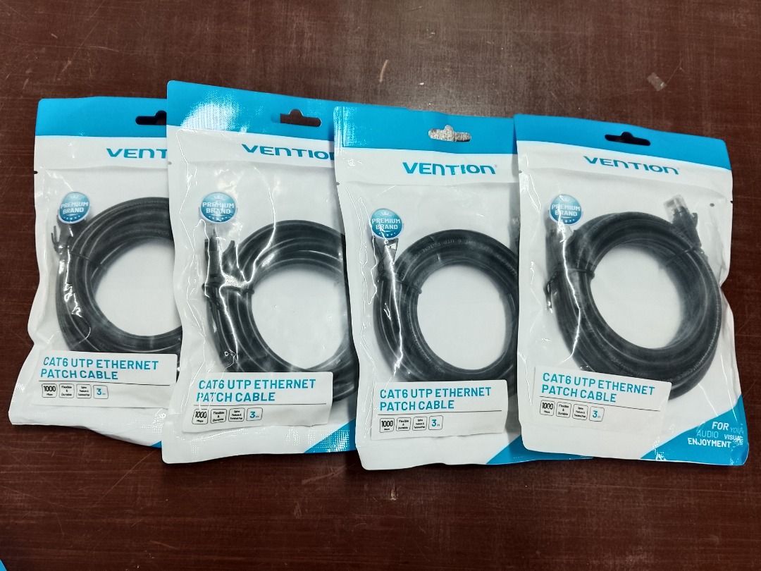 Vention 3M Cat6 UTP Patch Ethernet Cable Black IBEBI (Category: Cables & Adaptors) located in Pasig City. Submitted by technofuseofficial (Listing ID 1397473962, Image 3). Description: Vention 3M Cat6 UTP Patch Ethernet Cable Black IBEBI Brand New and Original Items Store Location: 4F Unit 402, 604 Shaw Boulevard, Barangay Kapitolyo, Pasig City Same Day Delivery: - Lalamove delivery within Metro Manila - For walk-ins: Always PM first for item ava