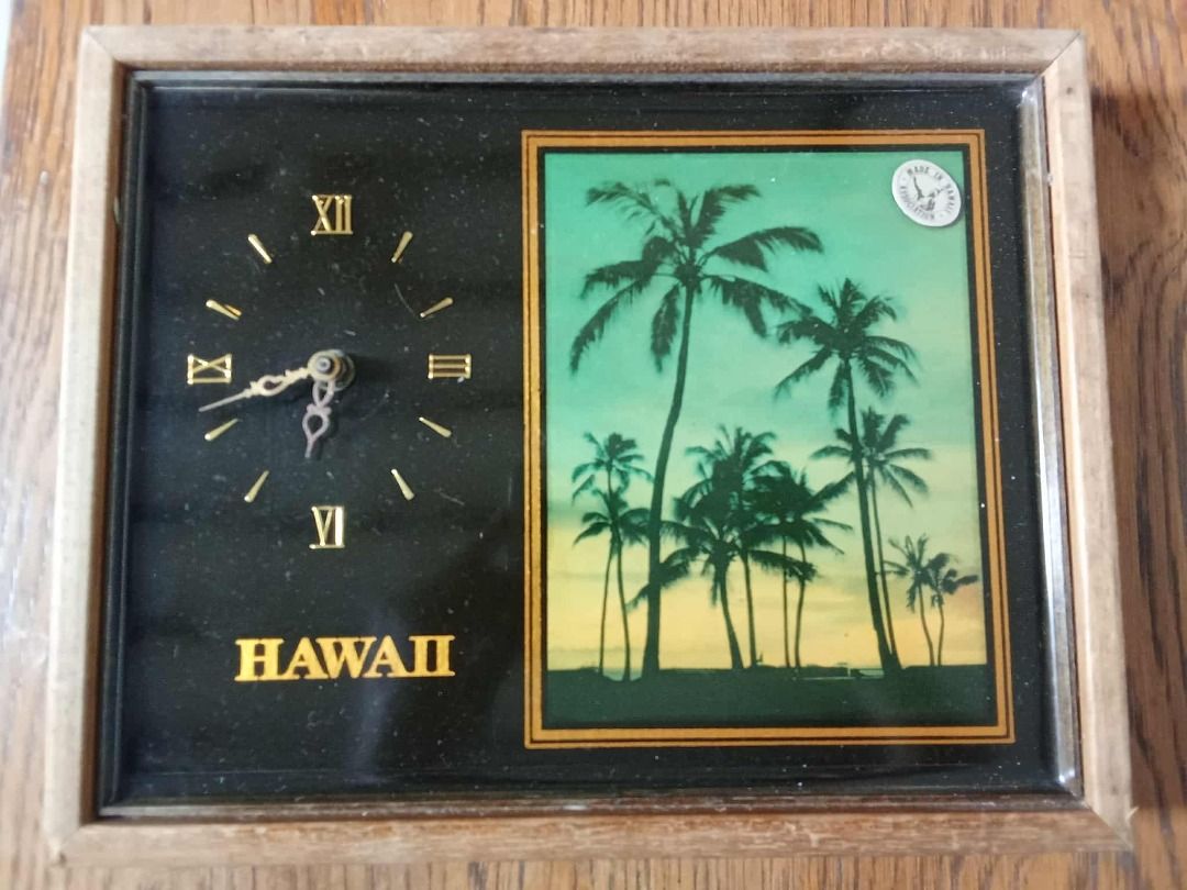 Vintage Hawaii picture frame clock made in Hawaii working clock Php750 (Category: Clocks) located in Taytay. Submitted by houseofcut11763 (Listing ID 1397504396, Image 1). Description: Vintage Hawaii picture frame clock made in Hawaii working clock Php750.
