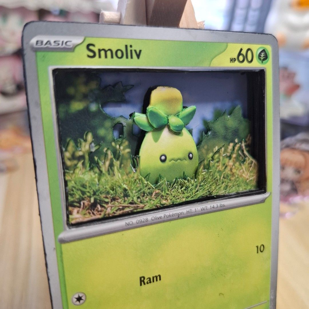 3D Pokemon TCG Shadowbox Card Art (Smoliv), Hobbies & Toys, Toys & Games on  Carousell