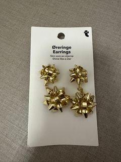 金色蝴蝶結耳環64239408404483110