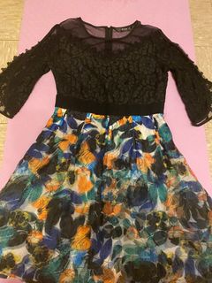 優雅喱絲手䄂雪紡連身裙64242126470146110