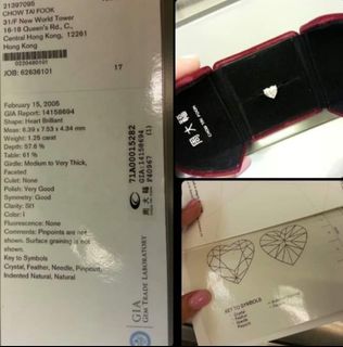 周大福 心形鑽石戒指1.25克 (可陪驗)非誠勿擾64194529341313110