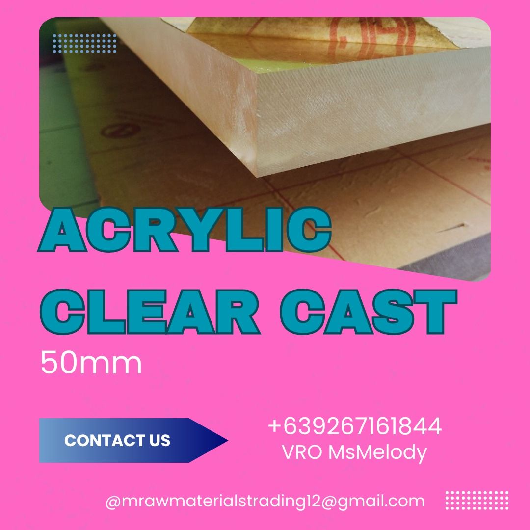 Acrylic Sheets 4ftx8ft (Category: Construction & Building Materials) located in Caloocan City. Submitted by zealturtle-5af3 (Listing ID 1397631956, Image 1). Description: Bring your projects to life with our premium Colored Cast Acrylic Sheets! Durable, lightweight, and versatile, these sheets offer vibrant colors and a glossy finish that make them perfect for both functional and decorative applications. ✅ High-Quality Material – Rigid, strong, a