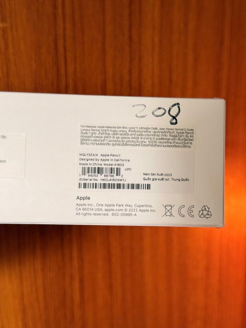 Apple Pencil (1st Generation) Brand New Sealed (Category: Other Mobile & Gadget Accessories) located in Dasmarinas. Submitted by smsebtian (Listing ID 1397619679, Image 3). Description: Selling my Original Apple Pencil for P3,500 Brand new sealed (Package from HK) Complete no issue Compatible for iPad mini 5, iPad (6th, 7th, 8th, 9th, 10th, and A16), iPad Air 3, iPad Pro 12.9 (1st and 2nd gen). Rfs: Extra pen .