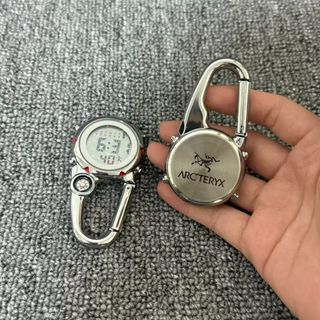 【全新行貨】不死鳥Arc'teryx 鑰匙扣多功能登山掛扣錶電子掛錶掛鉤石英錶運動不鏽鋼掛錶扣環電子表，帶夜光，帶碼錶64238578961921110