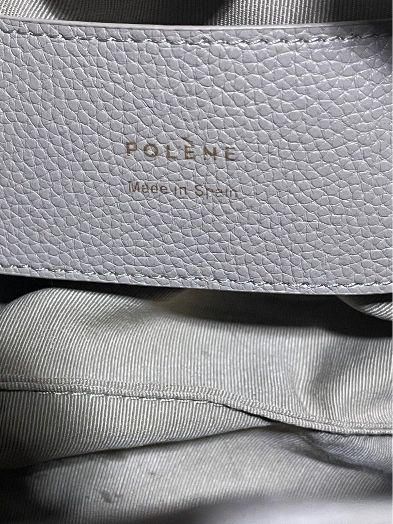 Authentic Polene Beri Chalk (Category: Luxury Bags & Wallets) located in Rosario. Submitted by myvinatgepieces (Listing ID 1397743000, Image 2). Description: AuthenticPolene Beri Chalk Excellent Used Condition With hairline scratches Interior needs bit of cleaning NO rubs NO Stains NO color transfer Comes with Dustbag only Made by leather goods artisans in Ubrique, Spain. Hand-knotted shoulder strap. Certified Spanish full-grain textured calf lea