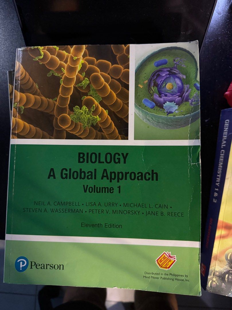 Biology: A Global Approach Volume 1&2 Eleventh Edition (Category: Textbooks) located in Trece Martires City. Submitted by yannyseth (Listing ID 1397745200, Image 1). Description: - Condition of Book 1, Cover has some fold marks. - NO HIGHLIGHTS, NO Annotations (Almost not Used) - Biology: A Global Approach Volume 1&2, Eleventh Edition - Published by Pearson - Special Price Edition for the Philippines - Features images of cells and microorganisms.
