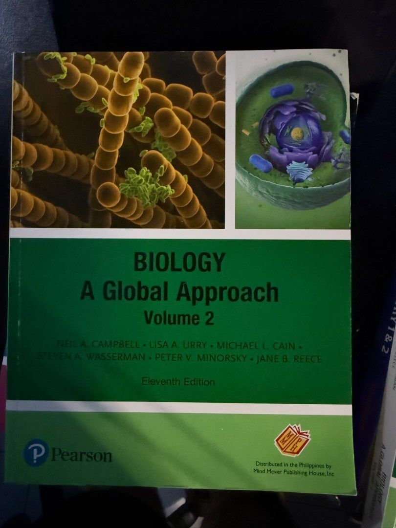 Biology: A Global Approach Volume 1&2 Eleventh Edition (Category: Textbooks) located in Trece Martires City. Submitted by yannyseth (Listing ID 1397745200, Image 2). Description: - Condition of Book 1, Cover has some fold marks. - NO HIGHLIGHTS, NO Annotations (Almost not Used) - Biology: A Global Approach Volume 1&2, Eleventh Edition - Published by Pearson - Special Price Edition for the Philippines - Features images of cells and microorganisms.