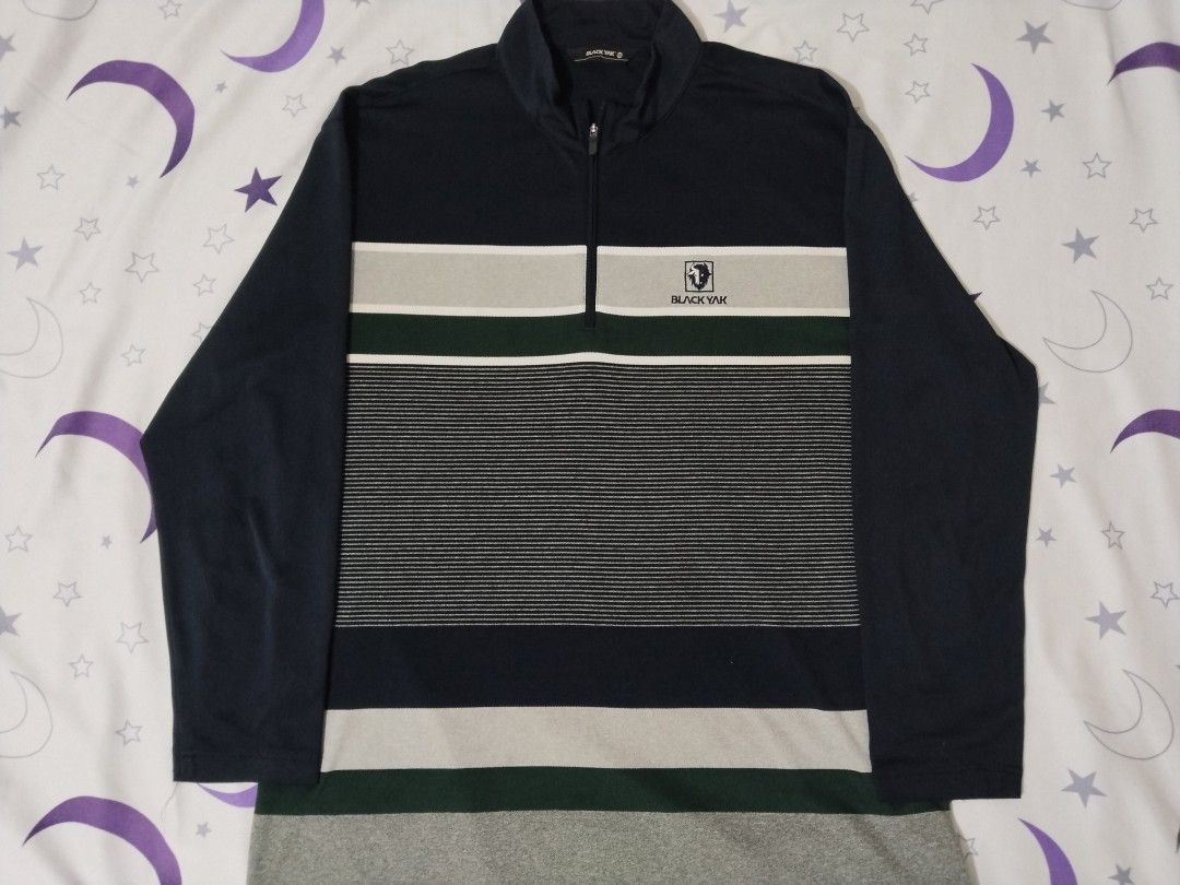 Black Yak Half Zip Long Sleeve Shirt (Category: Coats, Jackets and Outerwear) located in Tacloban City. Submitted by dogmarshall1999 (Listing ID 1397628502, Image 1). Description: •Outdoor Long sleeve Stretchable From Black Yak •Embroidered And Sporty Stripe Pattern •Condition 9/10 •Clean/Washed Ready to Wear •Pinholes On Sleeve as Seen On Last Pic (But Already Professionally Fixed/ Minor And Not Noticeable When Worn) •Length - 28.5 Inches/ Width