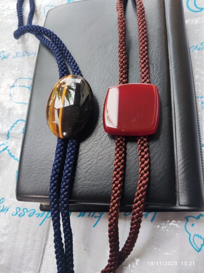 Bolo Ties (per piece) (Category: Ties) located in Tagum. Submitted by cs1907 (Listing ID 1397655960, Image 2). Description: -250 each -tiger eye stone -carnelian agate stone.
