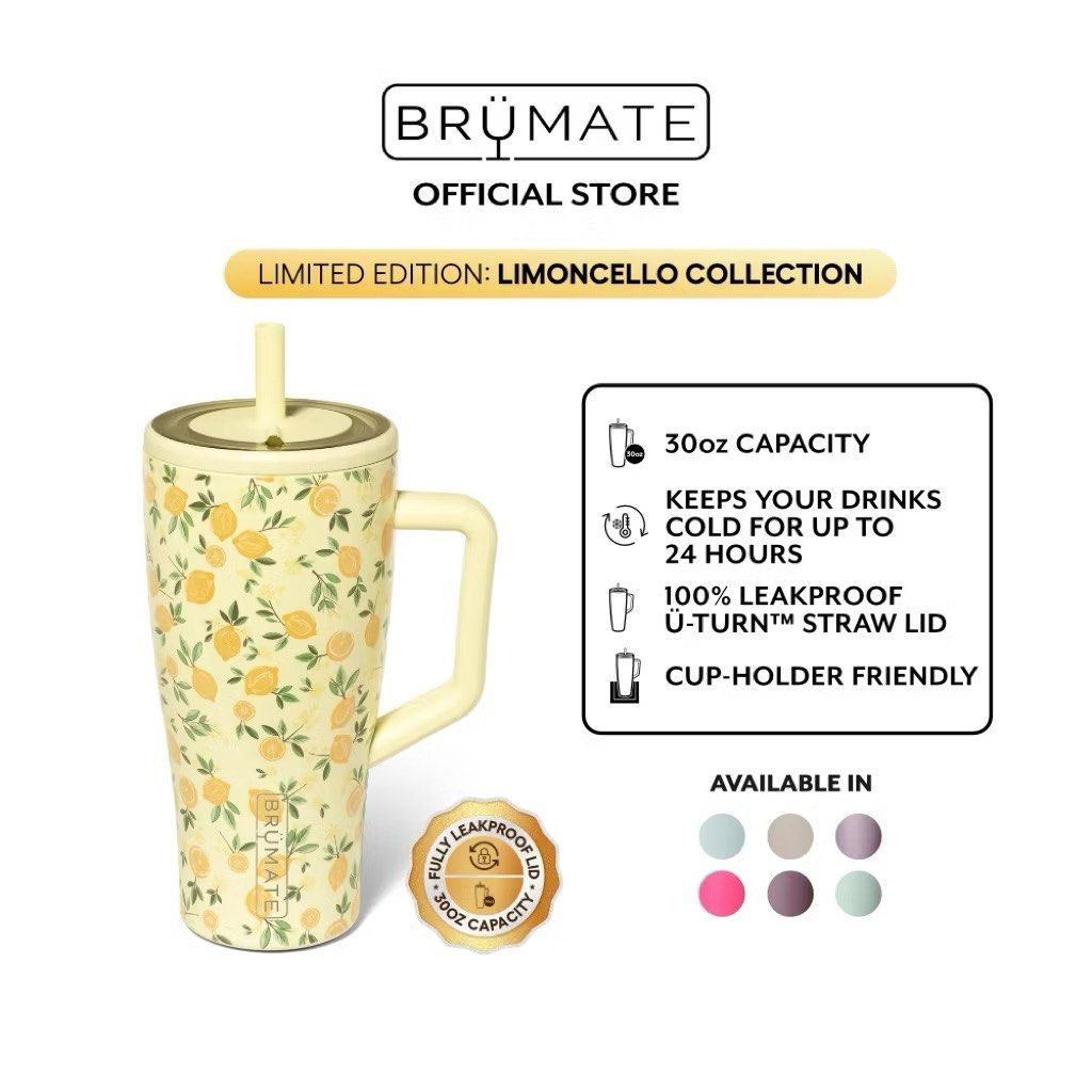 Brümate Limoncello Collection Era 30oz (Category: Water Bottles & Tumblers) located in Quezon City. Submitted by CLing (Listing ID 1397721665, Image 2). Description: Brümate Limoncello Collection Tumbler 30 oz New, unopened/sealed box RFS: impulse buy (wanted to have all era colors) Loc: 20th ave., Cubao May pickup/book lalamove or grab MOP: gcash or boi.