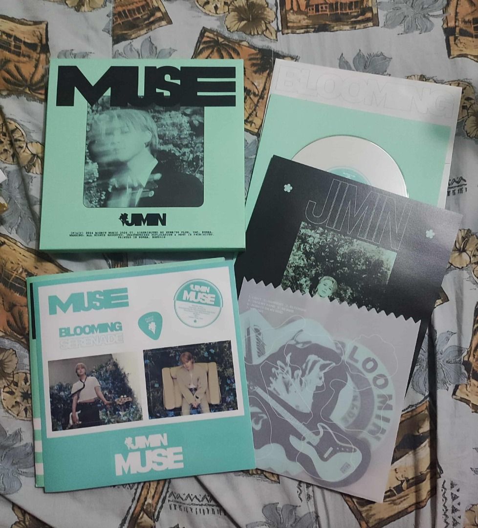 BTS JIMIN | Muse Unsealed Blooming & Serenade (Category: K-Wave Merchandise) located in Bacoor. Submitted by megumichanextra017 (Listing ID 1397648449, Image 1). Description: WTS LFB PH DECLUTTER BTS JIMIN | Muse Unsealed ₱ 180 each ➜ Blooming & Serenade - Loc: Bacoor, Cavite - Mod: jnt / ggx.