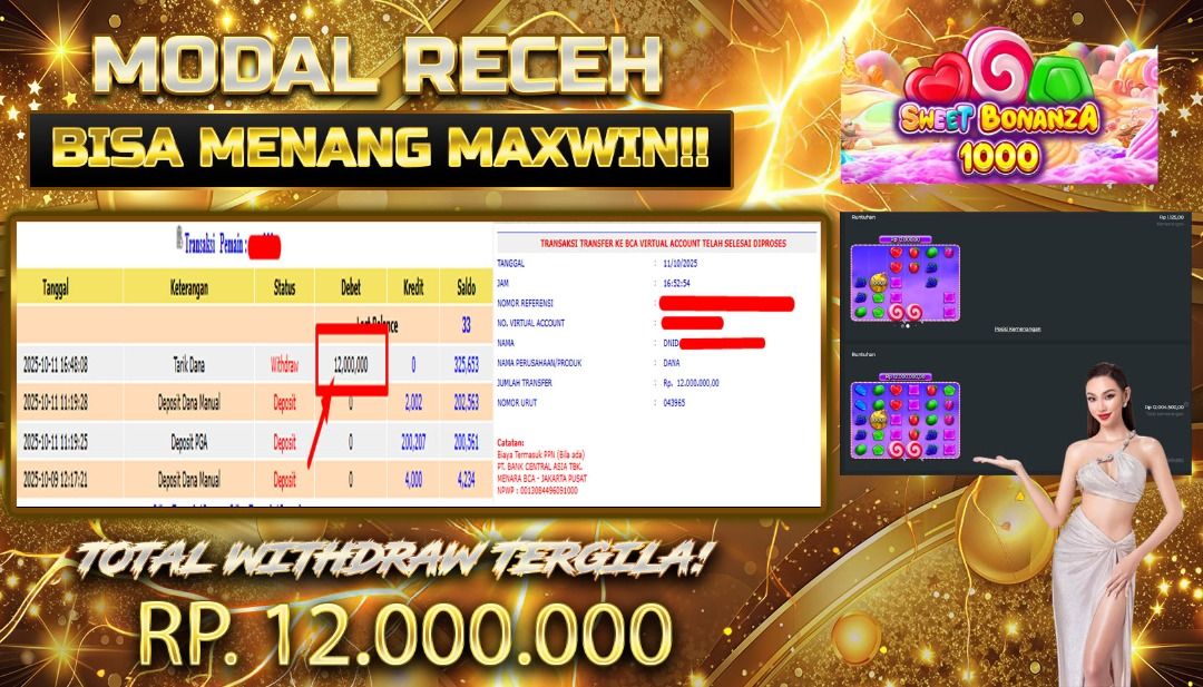BUKTI JACKPOT WARGATOTO 11 OKTOBER 2025 (Category: Accessories) located in Jakarta Barat. Submitted by wargatoto_official (Listing ID 1397773920, Image 1). Description: 🎯 Bukti Kemenangan Terbaru di WARGATOTO! 🎯 Hari ini suasana makin ramai karena salah satu member setia dengan ID : a**r*3 berhasil membawa pulang Rp12.000.000 dari game SWEET BONANZA 1000 Pragmatic 💥 Main santai, modal terukur, tapi hasilnya benar-benar spektakuler! Game satu i