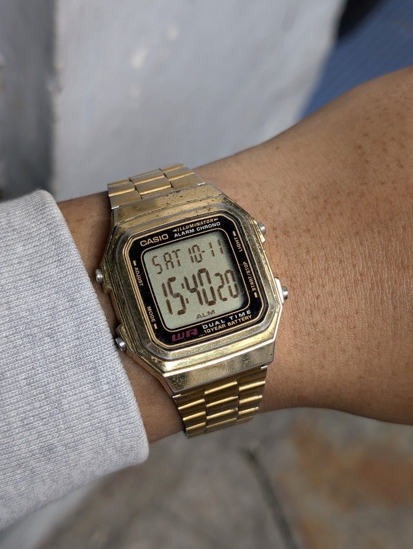 Casio A178W Gold