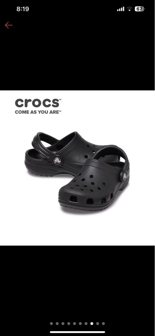 Crocs Toddler Classic Clog in Black (Category: Slippers & Slides) located in Mandaue City. Submitted by thriftygoods_ (Listing ID 1397713738, Image 2). Description: C7 size, maliit na for my kid.