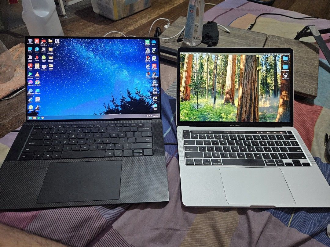 Dell XPS 15 and Macbook Pro (Category: Laptops & Notebooks) located in Pasay City. Submitted by cl_4711 (Listing ID 1397685699, Image 1). Description: For Sale RUSH Dell Precision 5550 + Macbook Pro M1 Both Used Great Condition with Charger and other accessories .