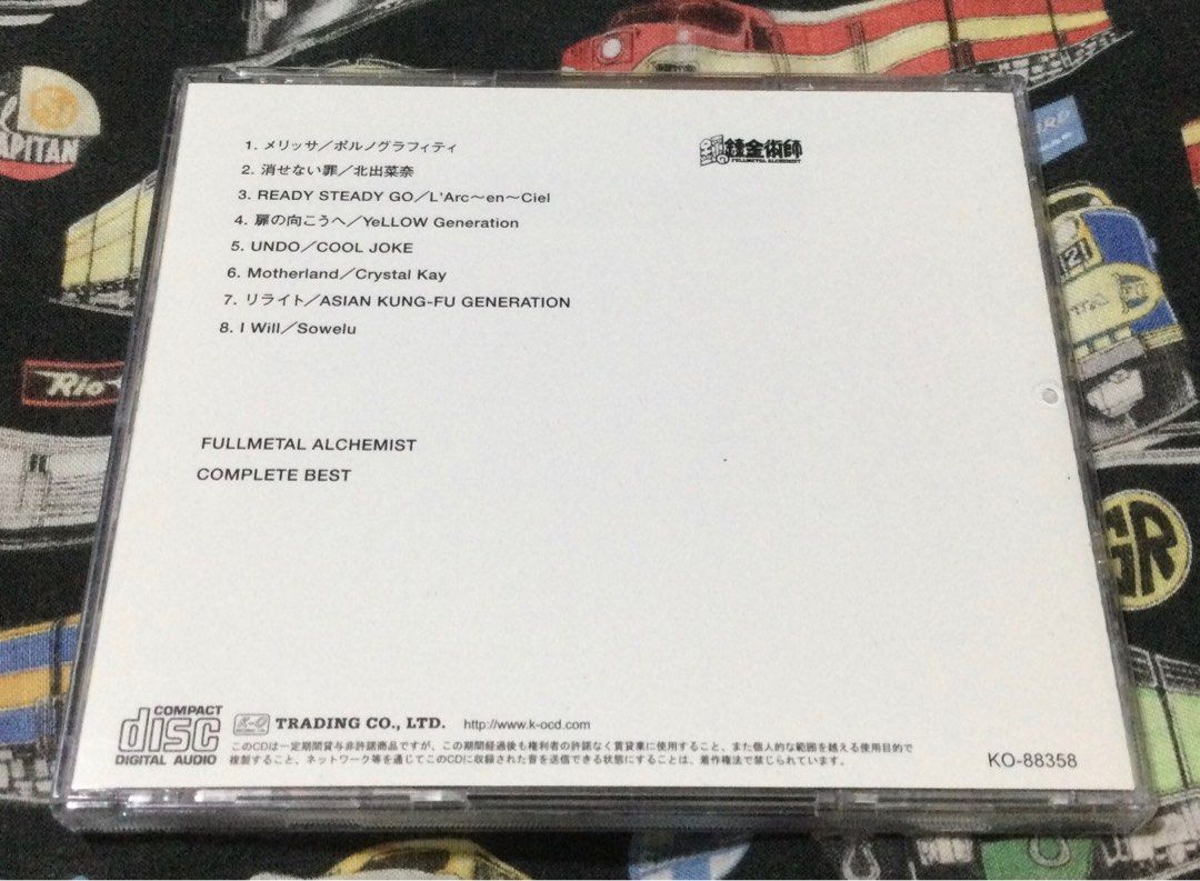 Fullmetal Alchemist original series OST (Category: Comics & Manga) located in Tanay. Submitted by the4thram (Listing ID 1397630004, Image 2). Description: Bought in Comic Alley in 2005, rarely played. I inverted the covers to mimic the Japanese manga / book cover direction..