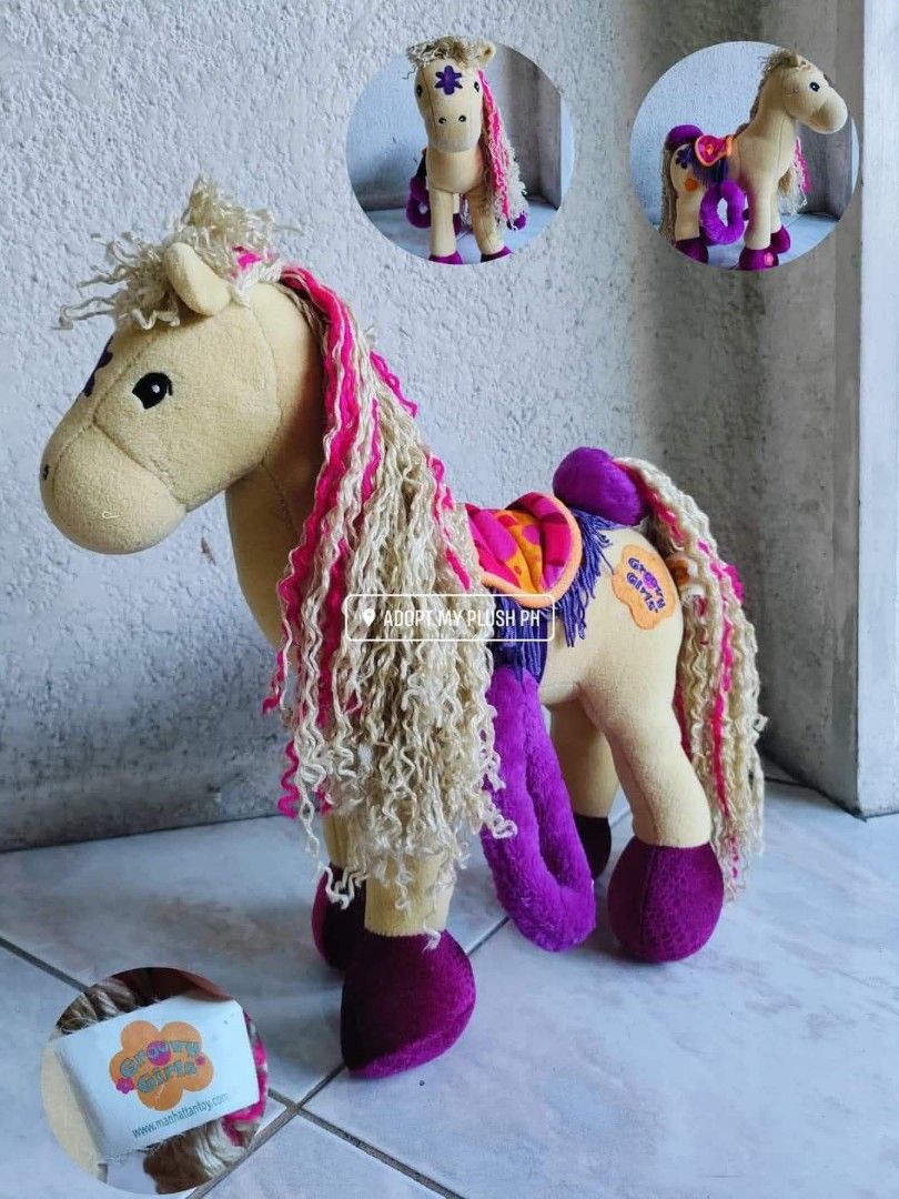 Groovy Girls plush assortment (Category: Plushies & Soft Toys) located in Taguig. Submitted by adopt.my.plush.ph (Listing ID 1397775349, Image 2). Description: Groovy Girls plush dolls, horse & bed Manhattan Toy 13" plush dolls - 180.00 each 14" horse - 250.00 poseable 7"x13" bed - 200.00 retro-styled, "groovy" clothing.