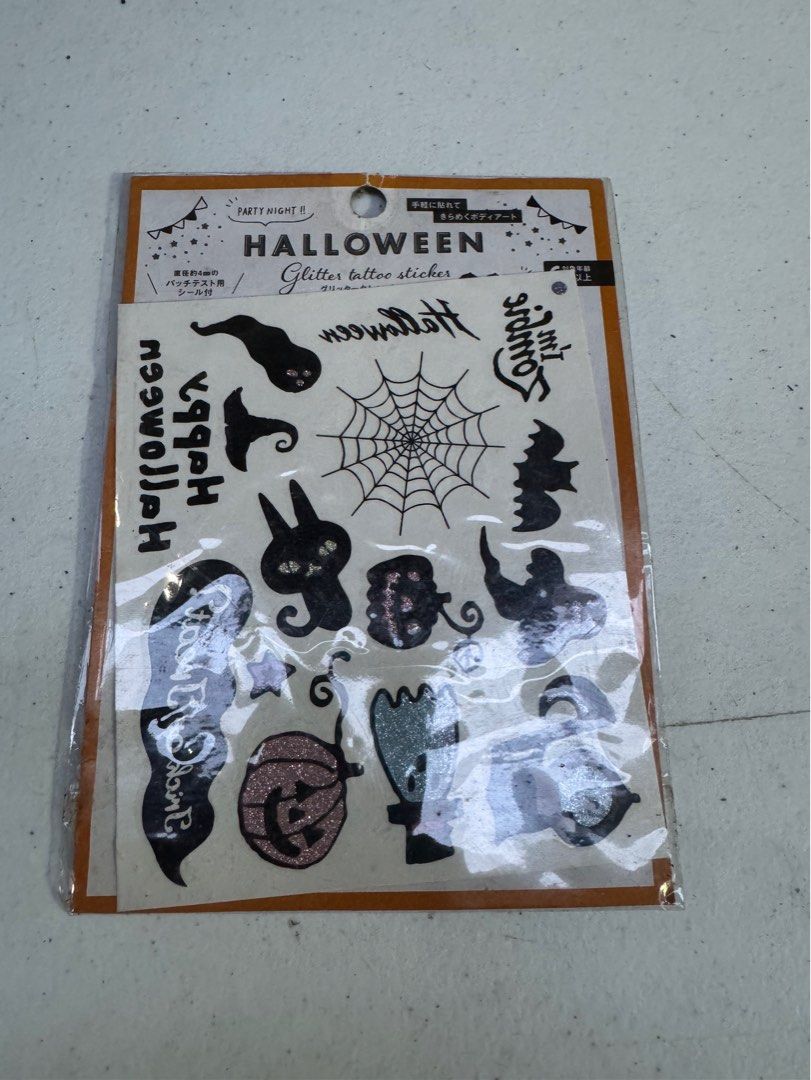 Halloween glitter temporary tattoo (Category: Art & Prints) located in Davao. Submitted by parteawares2 (Listing ID 1397667620, Image 1). Description: Temporary glitter tattoo.