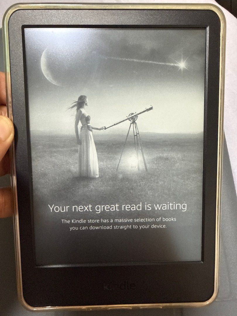 Kindle Basic Black 11th Gen 2022 (Category: E-Readers) located in Mandaluyong City. Submitted by notsotechy2024 (Listing ID 1397625731, Image 3). Description: Lightly used Kindle Basic Black with case Lapse warranty but rarely used Spare kindle Smooth Meet up, Grab or Lalamove near Circuit Makati.