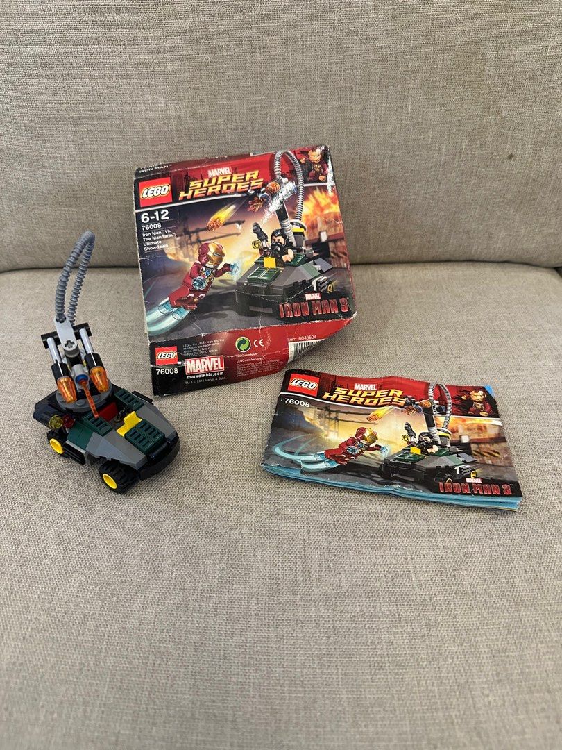 Lego 76008 ironman3 incomplete open box (Category: Lego & Building Sets) located in Quezon City. Submitted by lessp (Listing ID 1397587162, Image 1). Description: Missing parts is circled in the pic , no more Lego persons, as is in the picture .