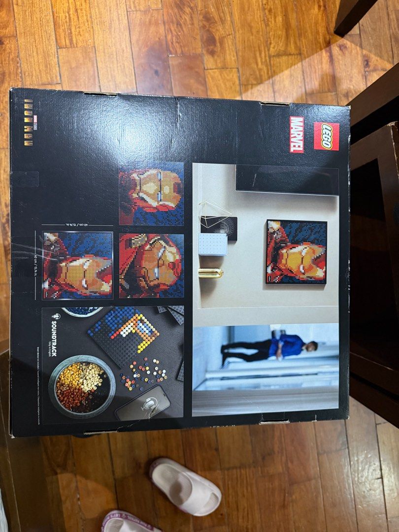 LEGO Art Iron Man 31199 (Category: Lego & Building Sets) located in Taguig. Submitted by sc2303 (Listing ID 1397638817, Image 2). Description: - LEGO Art Iron Man set - 3167 pieces - Build a Marvel Iron Man mosaic - Includes soundtrack - Suitable for ages 18+ - Box shows finished product and display options.