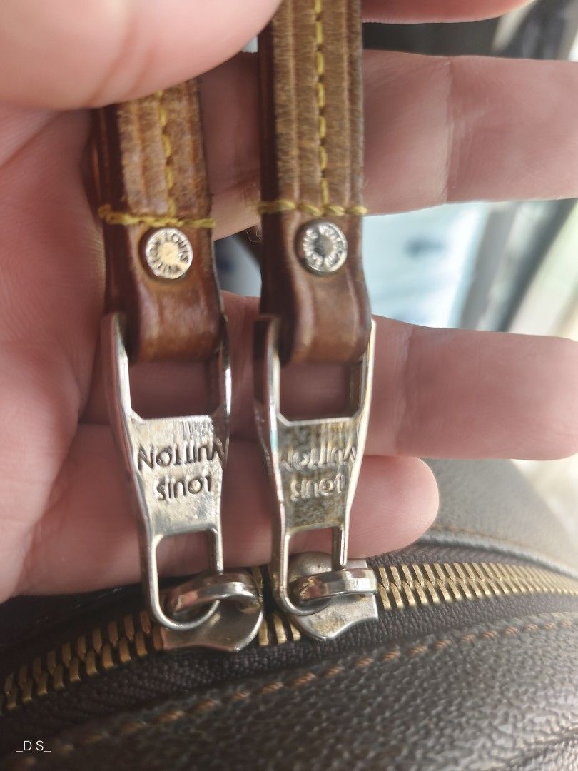 Louis Vuitton Monogram Backpack (Category: Luxury Bags & Wallets) located in Lucena. Submitted by dai_suki (Listing ID 1397599397, Image 3). Description: NO CODE AS IS - Classic brown monogram pattern - Zip closure - Adjustable straps - Spacious interior - Front zip pocket - Leather accents - Burgundy fabric lining - Made in France.
