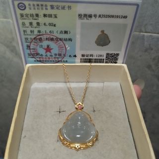 銀鑲和田冰烟紫佛公（LSF.36）64239558014467110