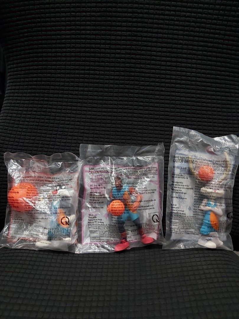 McDonald's Space Jam 2 toys (2021) (Category: Designer & Blind Box Toys) located in Mandaluyong City. Submitted by fun_demonium (Listing ID 1397749192, Image 1). Description: About: - McDonald's Happy Meal toys - Space Jam 2 (2021). - Still in original packaging. Payment: - Gcash / Maya Shipment: (shouldered by the buyer) - Lalamove / Gogoexpress / J&T.