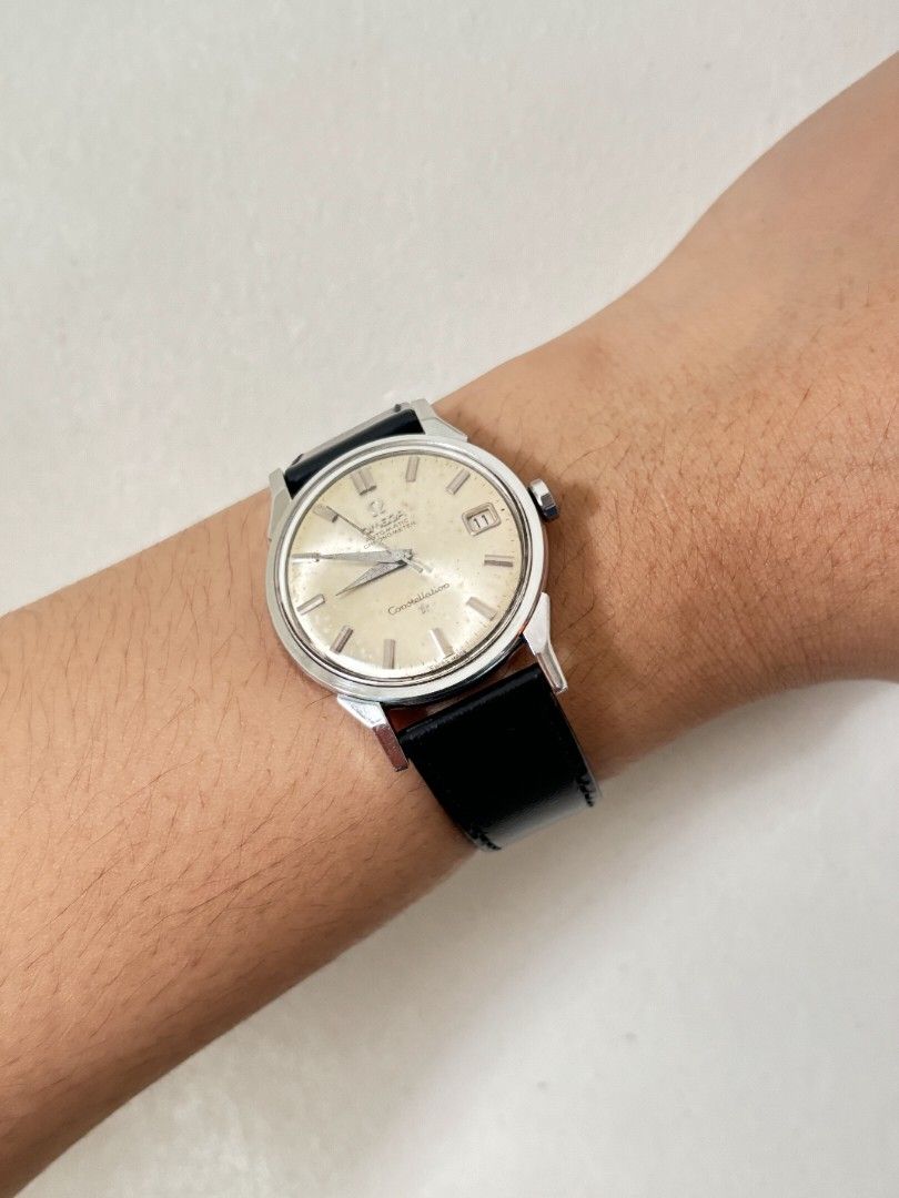 Omega constellation (Category: Men's Watches) located in Taguig. Submitted by jpssoverei74023 (Listing ID 1391495792, Image 1). Description: Omega Constellation Vintage - well maintained 1962 14902 cal. 561 34mm Hirsch strap Watch only Decluttering my vintage collection No lowballing, I'd rather keep it.