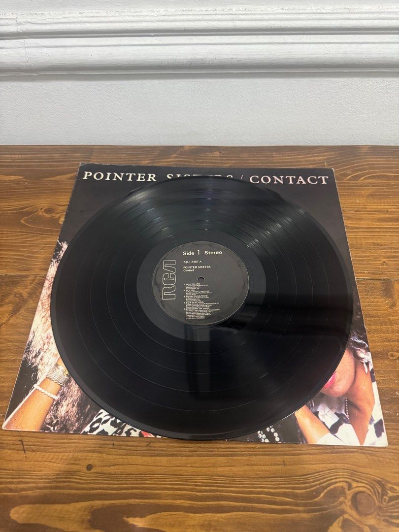 POINTER SISTER “CONTACT” (Category: Vinyls) located in Cainta. Submitted by e.collections (Listing ID 1397777195, Image 3). Description: Pointer Sisters “Contact” 12-inch vinyl record Disc condition: excellent Sleeve condition: excellent Made in USA.