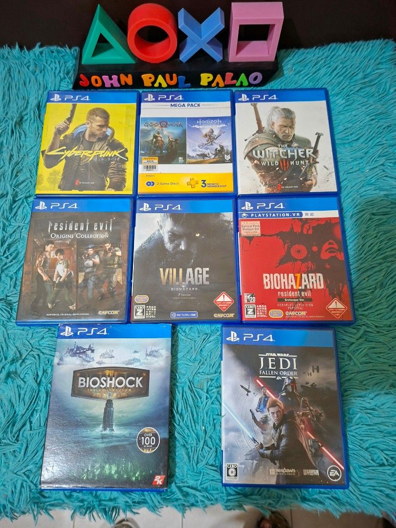 Rush PS5 n PS4 games (Category: PlayStation) located in Manila. Submitted by pjthebartender (Listing ID 1397713025, Image 2). Description: PS5 Games Returnal 1500 Resident evil remake 1500 The Last of us 2 1500 Bleach rebirth souls 1999 Monster hunter wilds 1800 Resident evil 2 1200 Batman arkham knights 1200 Contra 1200 One piece odyssey 1200 PS4 Games Cyber Punk 800 The Witcher 600 God of War/horizon CE 999 Bioshock collection 999 Star wars Jed