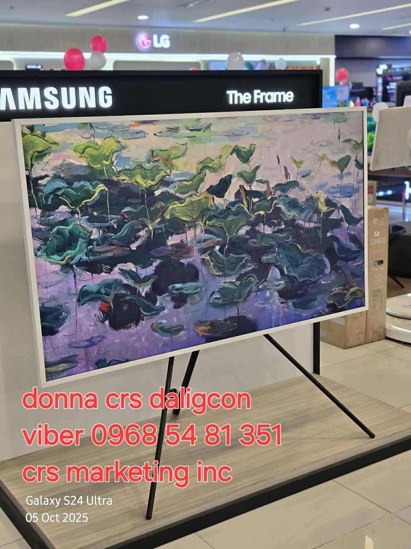 Samsung the frame (Category: TV) located in Manila. Submitted by donnasagao03665 (Listing ID 1397696329, Image 2). Description: 🟨 SAMSUNG THE FRAME TV 2025 MODEL 43LS03F 55LS03F 65LS03F / SAMSUNG SERIF 🟨 FRAME 2025 MODEL QA43LS03F - 43,300 QA55LS03F - 56,200 QA65LS03F - 69,900 SERIF 2024 MODEL QA43LS01D - 43,300 ( limited stocks ) QA55LS01D - 55,800 ( limited stocks ) PRICE MAY CHANGE WITHOUT PRIOR NOTICE BRANDNEW AND SEALED 1 YR WARRANTY PARTS