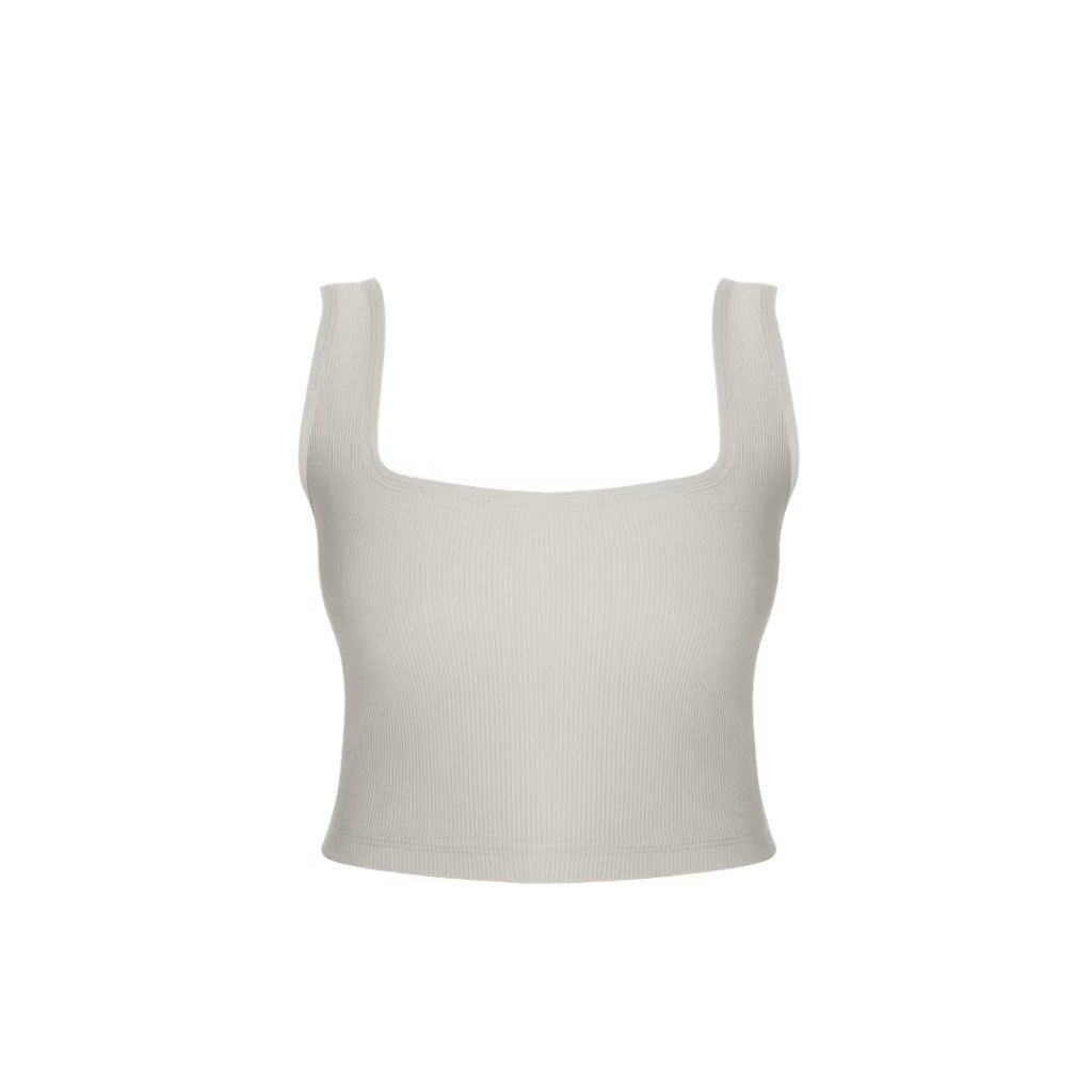 TAPIES Perfectly Ribbed Box Cut Top (Category: Sleeveless) located in Quezon City. Submitted by b.decluttersss (Listing ID 1397589591, Image 1). Description: Color: Stone (Disclaimer: Color may slightly vary due to lighting) 💗 Bought from Official Tapies Store 🍊 💗 RFS: decluttering 🥹 🙅🏻‍♀️ Strictly no lowballing 💸 MoP: GCash, BPI, BDO.