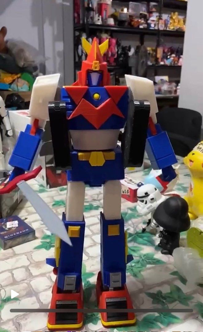 Voltes V 3D printed (Category: Action & Battle Toys) located in Paranaque City. Submitted by obin08 (Listing ID 1397587181, Image 2). Description: 3D print handle with care laser sword included can volt in volt out .