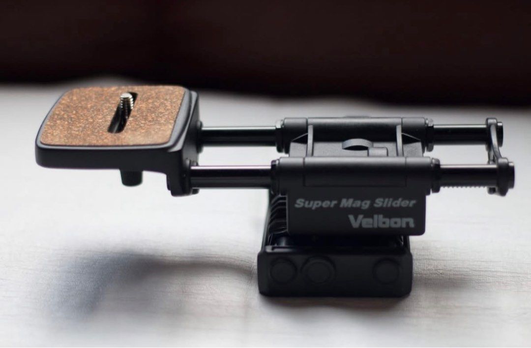 Velbon Super Mag Slider (Category: Tripods & Monopods) located in Cebu City. Submitted by meganphoebe_closet (Listing ID 1397646393, Image 2). Description: This is a focusing rail to allow you to make small adjustments on camera position while mounted on a tripod. Used for macro photography. BHPhoto description: https://www.bhphotovideo.com/c/product/193311-REG/Velbon_SUPER_MAG_SLIDER_Super_Mag_Slider.html.