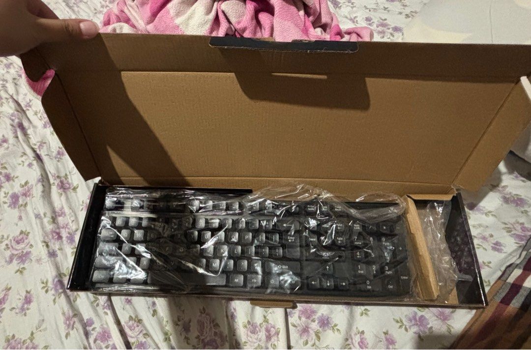 Across Gaming Keyboard (Category: Computer Keyboard) located in Caloocan City. Submitted by aclyy (Listing ID 1397956503, Image 3). Description: BRAND NEW price is negotiable if sure buyer - no mouse - the keyboard is never used - with box MOP: gcash/maya MOD: lalamove.