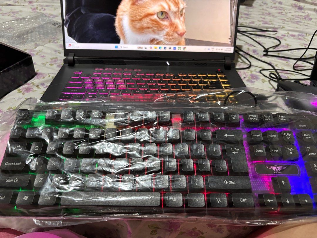 Across Gaming Keyboard (Category: Computer Keyboard) located in Caloocan City. Submitted by aclyy (Listing ID 1397956503, Image 1). Description: BRAND NEW price is negotiable if sure buyer - no mouse - the keyboard is never used - with box MOP: gcash/maya MOD: lalamove.