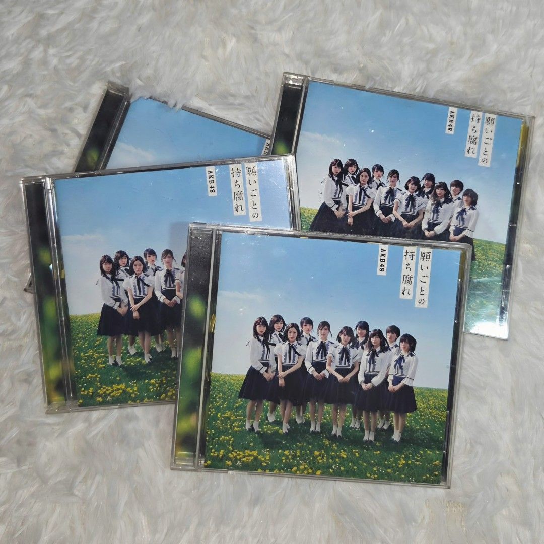AKB48 Album CD (Category: Portable Audio Accessories) located in Quezon City. Submitted by kwentindahan (Listing ID 1384270683, Image 1). Description: AKB48 Album CD includes 1 disc w/ 6 tracks 4 CDs available all unused, no scratches on disc but the case has flaws (scratches, some dirts due to storage) Php100 each Payment first. Payment via Gcash, BPI or Maya..