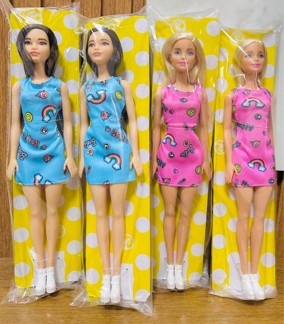 Barbie Basic Entry Doll; SRP: ₱599.75 each (NO BOX/DENTED BLISTER PACK) (Category: Kids Toys) located in Paranaque City. Submitted by kids_league_ph (Listing ID 1397909805, Image 3). Description: ✔️Brand new ✔️Guaranteed Original Product ✔️Makes a perfect Christmas or birthday gift for kids ✔️Actual photos posted for reference ✔️On hand/ready to ship items SRP: ₱599.75 each Product descriptions Barbie doll is easy to love wearing a t-shirt dress 