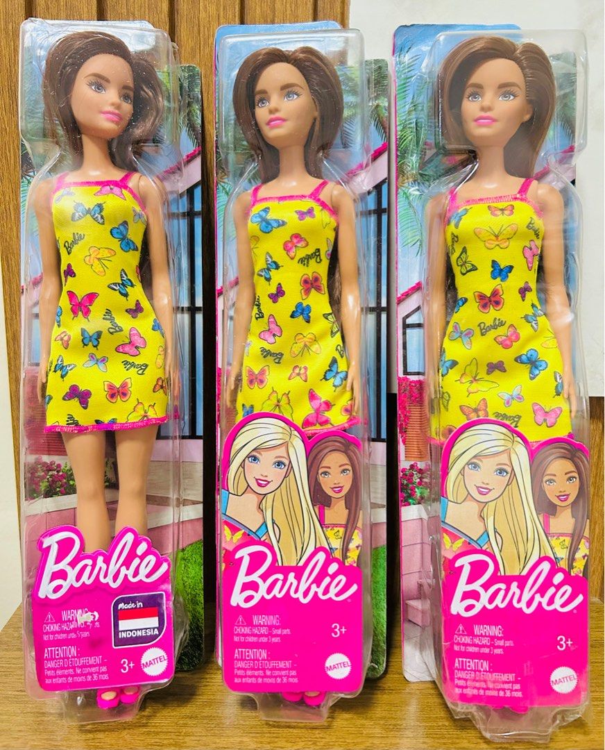 Barbie Basic Entry Doll; SRP: ₱599.75 each (NO BOX/DENTED BLISTER PACK) (Category: Kids Toys) located in Paranaque City. Submitted by kids_league_ph (Listing ID 1397909805, Image 2). Description: ✔️Brand new ✔️Guaranteed Original Product ✔️Makes a perfect Christmas or birthday gift for kids ✔️Actual photos posted for reference ✔️On hand/ready to ship items SRP: ₱599.75 each Product descriptions Barbie doll is easy to love wearing a t-shirt dress 