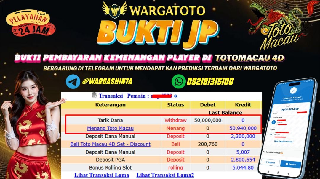 Bukti JACKPOT WARGATOTO 08 OKTOBER 2025 (Category: Computer Parts & Accessories) located in Jakarta Barat. Submitted by wargatoto_official (Listing ID 1397856625, Image 1). Description: 📆 Bukti JACKPOT WARGATOTO 08 OKTOBER 2025 🛑 BREAKING NEWS JACKPOT TOTOMACAU 🛑 Selamat kepada member kami salam maxwin^^ Hanya di WARGATOTO hal yang tak terduga - duga terjadi kemenangan spektakuler di WARGATOTO. Seorang member sukses melakukan WD sebesar Rp,50,